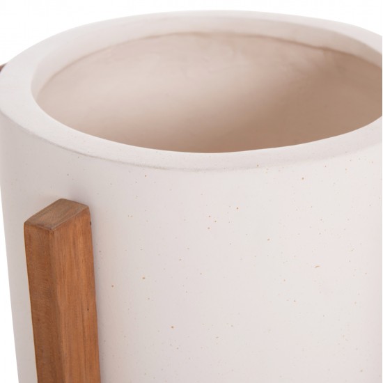 ΓΛΑΣΤΡΑ ΕΣΩΤ.ΧΩΡΟΥ HOFF HM4682.02S FIBER CEMENT ΛΕΥΚΟ-TEAK ΒΑΣΗ Φ33x42Υεκ
