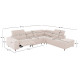 ΚΑΝΑΠΕΣ ΔΕΞΙΑ ΓΩΝΙΑ 5Θ ΜΕ RECLINE LUNARIS HM3316.02R ΕΚΡΟΥ ΥΦΑΣΜΑ 307x267x94Yεκ