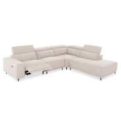 ΚΑΝΑΠΕΣ ΔΕΞΙΑ ΓΩΝΙΑ 5Θ ΜΕ RECLINE LUNARIS HM3316.02R ΕΚΡΟΥ ΥΦΑΣΜΑ 307x267x94Yεκ