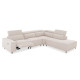 ΚΑΝΑΠΕΣ ΔΕΞΙΑ ΓΩΝΙΑ 5Θ ΜΕ RECLINE LUNARIS HM3316.02R ΕΚΡΟΥ ΥΦΑΣΜΑ 307x267x94Yεκ