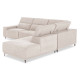 ΚΑΝΑΠΕΣ ΑΡΙΣΤΕΡΗ ΓΩΝΙΑ 5Θ ΜΕ RECLINE LUNARIS HM3316.02L ΕΚΡΟΥ ΥΦΑΣΜΑ 307x267x94Yεκ