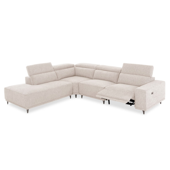 ΚΑΝΑΠΕΣ ΑΡΙΣΤΕΡΗ ΓΩΝΙΑ 5Θ ΜΕ RECLINE LUNARIS HM3316.02L ΕΚΡΟΥ ΥΦΑΣΜΑ 307x267x94Yεκ