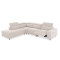 ΚΑΝΑΠΕΣ ΑΡΙΣΤΕΡΗ ΓΩΝΙΑ 5Θ ΜΕ RECLINE LUNARIS HM3316.02L ΕΚΡΟΥ ΥΦΑΣΜΑ 307x267x94Yεκ