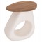 ΒΟΗΘΗΤΙΚΟ ΤΡΑΠΕΖΙ AIDA HM4692.02 FIBER CEMENT ΛΕΥΚΟ--ΞΥΛΟ TEAK TOP 47x60x59Υεκ
