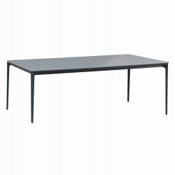 ΤΡΑΠΕΖΙ ΤΡΑΠΕΖΑΡΙΑΣ STAD HM6558.01 ΓΚΡΙ ΑΛΟΥΜΙΝΙΟ & SINTERED STONE TOP 220x100x74Υεκ