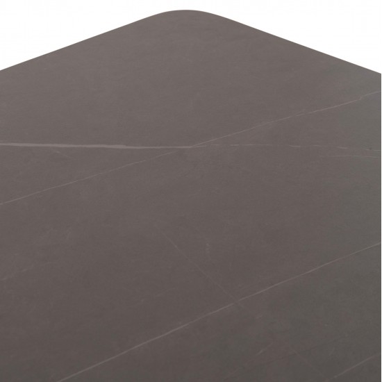 ΤΡΑΠΕΖΙ ΤΡΑΠΕΖΑΡΙΑΣ STAD HM6558.01 ΓΚΡΙ ΑΛΟΥΜΙΝΙΟ & SINTERED STONE TOP 220x100x74Υεκ