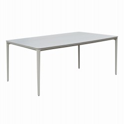 ΤΡΑΠΕΖΙ ΤΡΑΠΕΖΑΡΙΑΣ STAD HM6558.02 ΜΠΕΖ ΑΛΟΥΜΙΝΙΟ--ΛΕΥΚΟ SINTERED STONE 220x100x74Υεκ