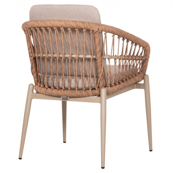 ΠΟΛΥΘΡΟΝΑ ΑΛΟΥΜΙΝΙΟΥ GALDIN HM6272.03 ΚΑΠΟΥΤΣΙΝΟ-P.E.RATTAN-ΜΠΕΖ ΥΦΑΣΜΑ 65x60x76Υεκ