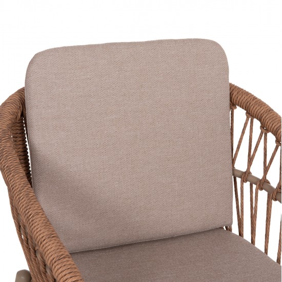 ΠΟΛΥΘΡΟΝΑ ΑΛΟΥΜΙΝΙΟΥ GALDIN HM6272.03 ΚΑΠΟΥΤΣΙΝΟ-P.E.RATTAN-ΜΠΕΖ ΥΦΑΣΜΑ 65x60x76Υεκ