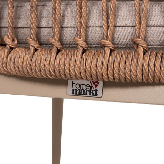 ΠΟΛΥΘΡΟΝΑ ΑΛΟΥΜΙΝΙΟΥ GALDIN HM6272.03 ΚΑΠΟΥΤΣΙΝΟ-P.E.RATTAN-ΜΠΕΖ ΥΦΑΣΜΑ 65x60x76Υεκ