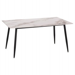 ΤΡΑΠΕΖΙ RAVEN HM18150.04 ΚΕΡΑΜΙΚΟ TOP ΜΕ ΟΨΗ ΛΕΥΚΟ/ΚΑΦΕ ΜΑΡΜΑΡΟ 160x80x74Υεκ.