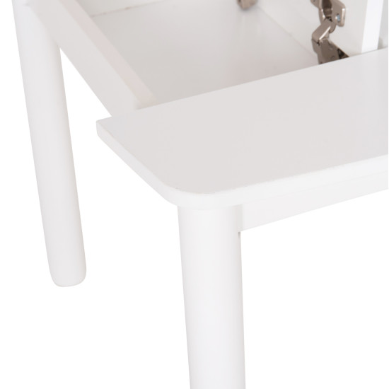 ΤΡΑΠΕΖΑΚΙ ΠΑΙΔΙΚΟ ΜΕ ΑΠΟΘ.ΧΩΡΟΥΣ RICKI HM18339.03 MDF & ΣΥΜΗΔΑ ΣΕ ΛΕΥΚΟ 65x65x47Υεκ