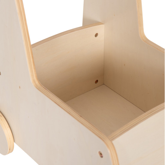 ΠΑΙΔΙΚΟ ΤΡΟΛΕΥ/ΚΑΡΟΤΣΑΚΙ RICKI HM18341.01 MDF & ΚΟΝΤΡΑΠΛΑΚΕ ΦΥΣΙΚΟ 33x45x50Υεκ