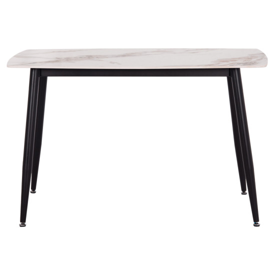 ΤΡΑΠΕΖΙ RAVEN HM9854.04 ΚΕΡΑΜΙΚΟ TOP ΜΕ ΟΨΗ ΜΑΡΜΑΡΟΥ τ.CALACATTA 120x70x73Υεκ.