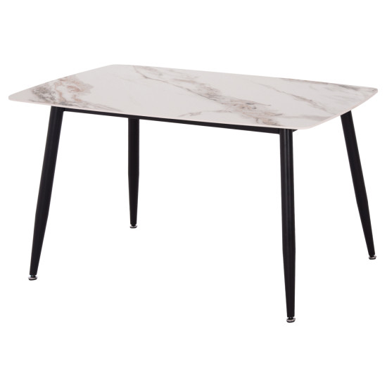 ΤΡΑΠΕΖΙ RAVEN HM9854.04 ΚΕΡΑΜΙΚΟ TOP ΜΕ ΟΨΗ ΜΑΡΜΑΡΟΥ τ.CALACATTA 120x70x73Υεκ.