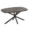 ΤΡΑΠΕΖΙ ΟΒΑΛ RODDEN HM11903.02 ΜΕ WERZALIT BLACK/GOLD MARBLE-ΜΑΥΡΗ ΒΑΣΗ 146x94x75Υεκ