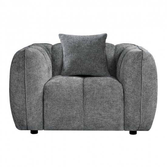 ΣΕΤ ΚΑΝΑΠΕΣ ΓΩΝΙΑ (ΑΡΙΣΤΕΡΗ)-ΠΟΛΥΘΡΟΝΑ LOUNGE LYKKE HM10820.01L ΓΚΡΙ ΥΦΑΣΜΑ