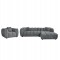 ΣΕΤ ΚΑΝΑΠΕΣ ΓΩΝΙΑ (ΔΕΞΙΑ)-ΠΟΛΥΘΡΟΝΑ LOUNGE LYKKE HM10820.01R ΓΚΡΙ ΥΦΑΣΜΑ