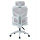 ΚΑΡΕΚΛΑ ΓΡΑΦΕΙΟΥ APEX HM1227.02 ΛΕΥΚΟ PP--ΑΝΟΙΧΤΟ ΓΚΡΙ MESH 70x66x113-130Υεκ