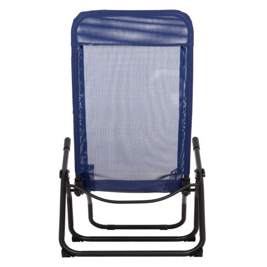 ΞΑΠΛΩΣΤΡΑ ΚΟΥΝΙΣΤΗ SWINGSAND HM6553.05 ΜΠΛΕ TEXTILENE--ΜΑΥΡΟ ΜΕΤΑΛΛΟ 143x60x94Υεκ