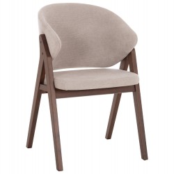 ΚΑΡΕΚΛΑ HANA HM9746.11 RUBBERWOOD ΣΕ ΚΑΡΥΔΙ ΧΡΩΜΑ-ΜΠΕΖ ΥΦΑΣΜΑ 55,5x60x85Yεκ.