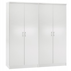 ΣΕΤ 2 ΝΤΟΥΛΑΠΕΣ 2ΦΥΛΛΕΣ JENNA HM11350.05 ΜΕΛΑΜΙΝΗ ΣΕ ΛΕΥΚΟ 160x43x181Υεκ