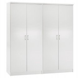 ΣΕΤ 2 ΝΤΟΥΛΑΠΕΣ 2ΦΥΛΛΕΣ JENNA HM11350.05 ΜΕΛΑΜΙΝΗ ΣΕ ΛΕΥΚΟ 160x43x181Υεκ