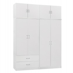 ΝΤΟΥΛΑΠΑ 4-ΦΥΛΛΗ ΜΕ ΠΑΤΑΡΙ & ΣΥΡΤΑΡΙΑ JENNA HM11355.05 ΜΕΛΑΜΙΝΗ ΣΕ ΛΕΥΚΟ 160x43x240Υεκ
