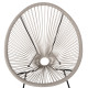 ΣΕΤ ΕΞΩΤΕΡΙΚΟΥ ΧΩΡΟΥ 3ΤΜΧ ACAPULCO HM11861.03 P.E.RATTAN ΕΚΡΟΥ-ΜΕΤΑΛΛΟ ΣΕ ΜΑΥΡΟ