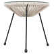ΣΕΤ ΕΞΩΤΕΡΙΚΟΥ ΧΩΡΟΥ 3ΤΜΧ ACAPULCO HM11861.03 P.E.RATTAN ΕΚΡΟΥ-ΜΕΤΑΛΛΟ ΣΕ ΜΑΥΡΟ
