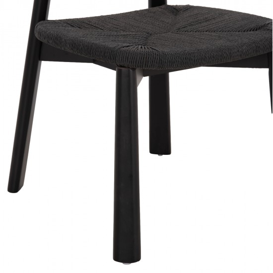 KΑΡΕΚΛΑ ΤΡΑΠΕΖΑΡΙΑΣ OSORIO HM18335.02 RUBBERWOOD & ΣΧΟΙΝΙ ΣΕ ΜΑΥΡΟ 51x55x74Υεκ