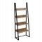 ΡΑΦΙΕΡΑ IZABEL HM18376.01 ΜΕΤΑΛΛΟ--ΜΕΛΑΜΙΝΗ ΣΕ OAK 75x36x185Υεκ.