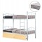 ΚΟΥΚΕΤΑ ΜΕ 2 ΣΥΡΤΑΡΙΑ SONAMA & ΣΤΡΩΜΑΤΑ 90X190εκ FLOOR HM10749.02 ΜΕΤΑΛΛΟ ΛΕΥΚΟ