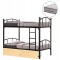 ΚΟΥΚΕΤΑ ΜΕ 2 ΣΥΡΤΑΡΙΑ SONAMA & ΣΤΡΩΜΑΤΑ 90X190εκ FLOOR HM10749.04 ΜΕΤΑΛΛΟ ΜΑΥΡΟ