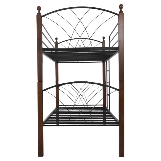 ΚΟΥΚΕΤΑ ΜΕ ΣΤΡΩΜΑΤΑ STOREY HM10749.10 ΜΕΤΑΛΛΟ & ΞΥΛΟ RUBBERWOOD--ΣΤΡΩΜΑΤΑ 90x190εκ.