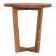 ΤΡΑΠΕΖΙ ΜΕΣΗΣ ΣΤΡΟΓΓΥΛΟ KOLIN HM6650 ΞΥΛΟ TEAK ΦΥΣΙΚΟ Φ65x65Υεκ.