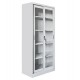 ΒΙΒΛΙΟΘΗΚΗ ΜΕ ΣΥΡΟΜΕΝΕΣ ΠΟΡΤΕΣ SIDER HM6632.02 ΜΕΤΑΛΛΙΚΗ ΛΕΥΚΗ 90x40x185Υεκ