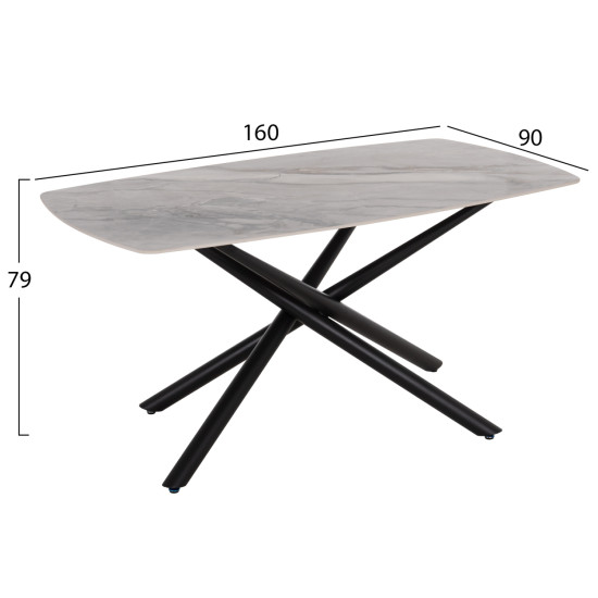 ΣΕΤ ΤΡΑΠΕΖΑΡΙΑΣ 7ΤΜΧ ISKA HM21363 ΚΕΡΑΜΙΚΟ TOP/ΜΕΤΑΛ. ΠΟΔΙΑ--PU ΜΠΕΖ/ΜΕΤΑΛ.ΠΟΔΙΑ