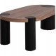 ΤΡΑΠΕΖΙ ΣΑΛΟΝΙΟΥ ΟΒΑΛ OVALON HM18433.05 MDF TOP ΚΑΡΥΔΙ-MDF ΠΟΔΙΑ ΜΑΥΡΑ 120x60x40Υεκ