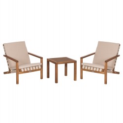 LOUNGE ΣΕΤ ΕΞ.ΧΩΡΟΥ 3ΤΜΧ DAME HM10982 ΞΥΛΟ ΑΚΑΚΙΑΣ--ΣΧΟΙΝΙ STRAP & ΜΑΞΙΛΑΡΙΑ ΣΕ ΜΠΕΖ