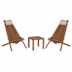 LOUNGE ΣΕΤ ΕΞ.ΧΩΡΟΥ 3ΤΜΧ SHIGAN HM10993 ΞΥΛΟ ΑΚΑΚΙΑΣ--ΜΑΞΙΛΑΡI ΚΕΦΑΛΗΣ ΣΕ ΜΠΕΖ