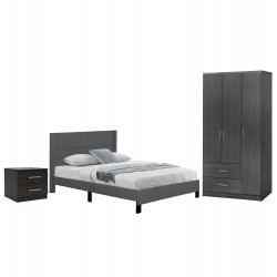 ΣΕΤ ΥΠΝΟΔΩΜΑΤΙΟΥ 3ΤΜΧ HM11281 ΥΦΑΣΜΑ ΓΚΡΙ--ΜΕΛΑΜΙΝΗ ZEBRANO