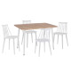 ΣΕΤ ΤΡΑΠΕΖΑΡΙΑΣ ΕΣ.ΧΩΡΟΥ 5ΤΜΧ PALOMA HM11389 ΛΕΥΚΟ-SONAMA MDF TOP