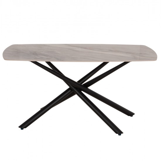 ΤΡΑΠΕΖΙ ΤΡΑΠΕΖΑΡΙΑΣ ISKA HM18420 ΚΕΡΑΜΙΚΟ TOP ΣΕ ΛΕΥΚΟ/ΚΑΦΕ ΜΑΡΜΑΡΟ 160x90x79Υεκ