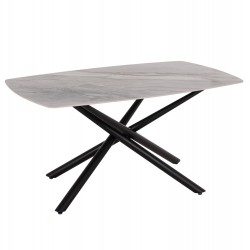 ΤΡΑΠΕΖΙ ΤΡΑΠΕΖΑΡΙΑΣ ISKA HM18420 ΚΕΡΑΜΙΚΟ TOP ΣΕ ΛΕΥΚΟ/ΚΑΦΕ ΜΑΡΜΑΡΟ 160x90x79Υεκ