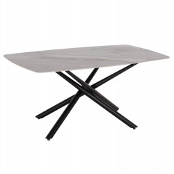 ΤΡΑΠΕΖΙ ΤΡΑΠΕΖΑΡΙΑΣ ISKA HM18423 ΚΕΡΑΜΙΚΟ TOP ΣΕ ΛΕΥΚΟ/ΚΑΦΕ ΜΑΡΜΑΡΟ 178x89x79Υεκ