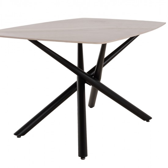 ΤΡΑΠΕΖΙ ΤΡΑΠΕΖΑΡΙΑΣ ISKA HM18423 ΚΕΡΑΜΙΚΟ TOP ΣΕ ΛΕΥΚΟ/ΚΑΦΕ ΜΑΡΜΑΡΟ 178x89x79Υεκ