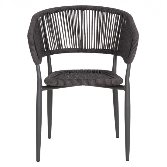 ΠΟΛΥΘΡΟΝΑ ΑΛΟΥΜΙΝΙΟΥ EULO HM5783.21 ΓΚΡΙ-TWISTED RATTAN ΓΚΡΙ 57x63x77Υεκ.