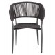 ΠΟΛΥΘΡΟΝΑ ΑΛΟΥΜΙΝΙΟΥ EULO HM5783.21 ΓΚΡΙ-TWISTED RATTAN ΓΚΡΙ 57x63x77Υεκ.