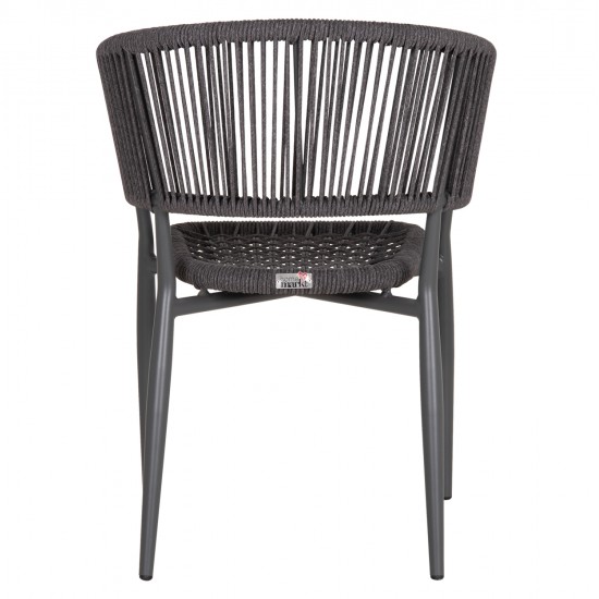 ΠΟΛΥΘΡΟΝΑ ΑΛΟΥΜΙΝΙΟΥ EULO HM5783.21 ΓΚΡΙ-TWISTED RATTAN ΓΚΡΙ 57x63x77Υεκ.